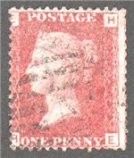 Great Britain Scott 33 Used Plate 143 - HE